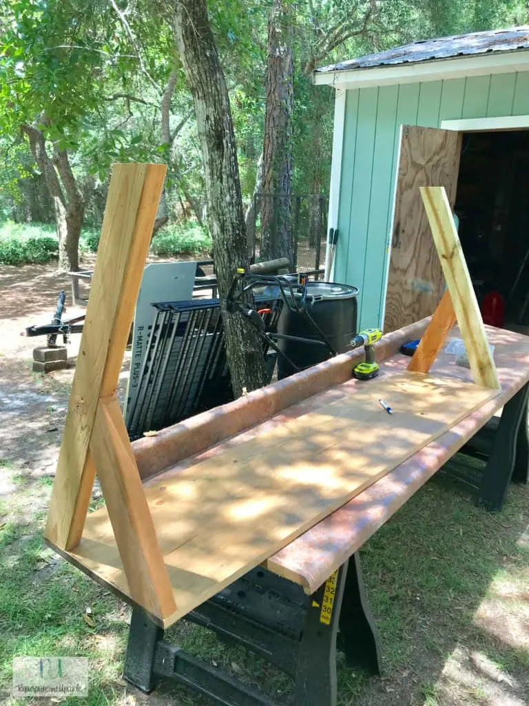 building the X style sofa table 