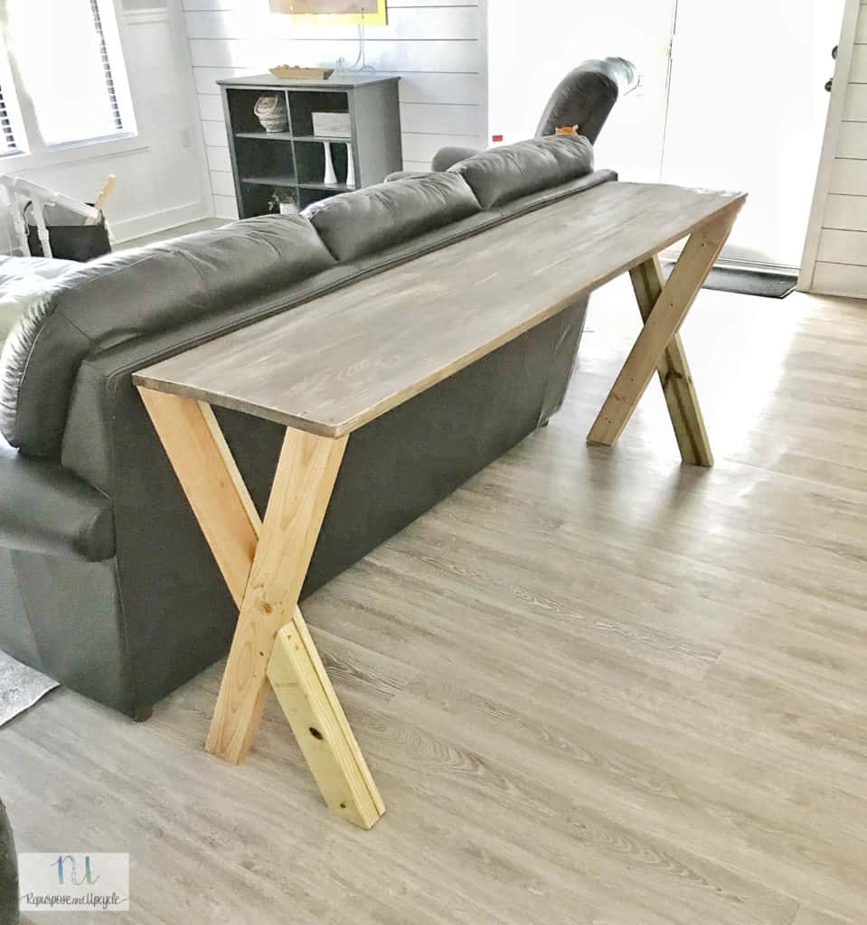 DIY sofa table 