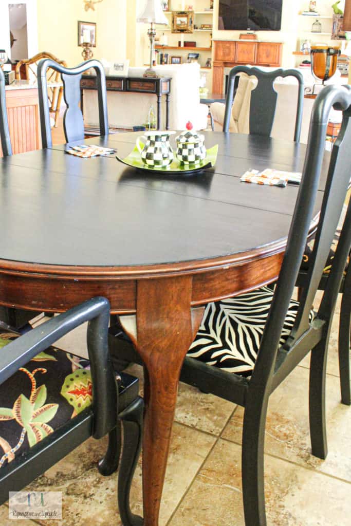 How To Chalk Paint A Table Top Last, Black Chalk Paint Dining Table Set
