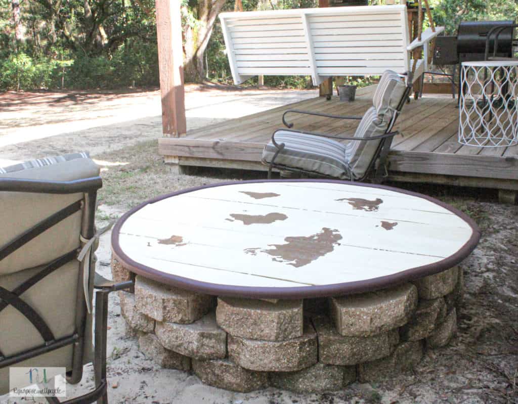 Outdoor Table to Hide a Grinder Pump Well