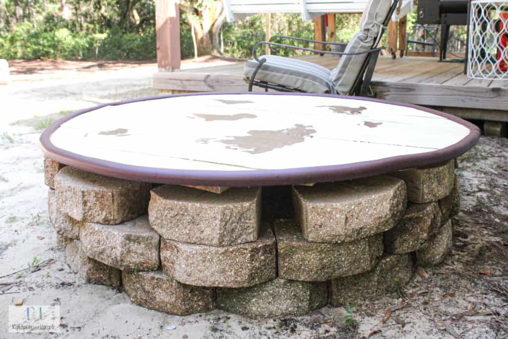 Outdoor Table to Hide a Grinder Pump Well