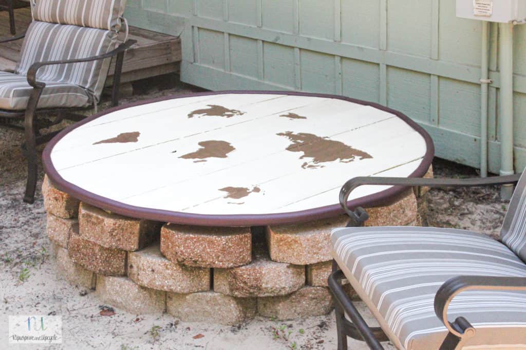 outdoor table to hide grinder pump