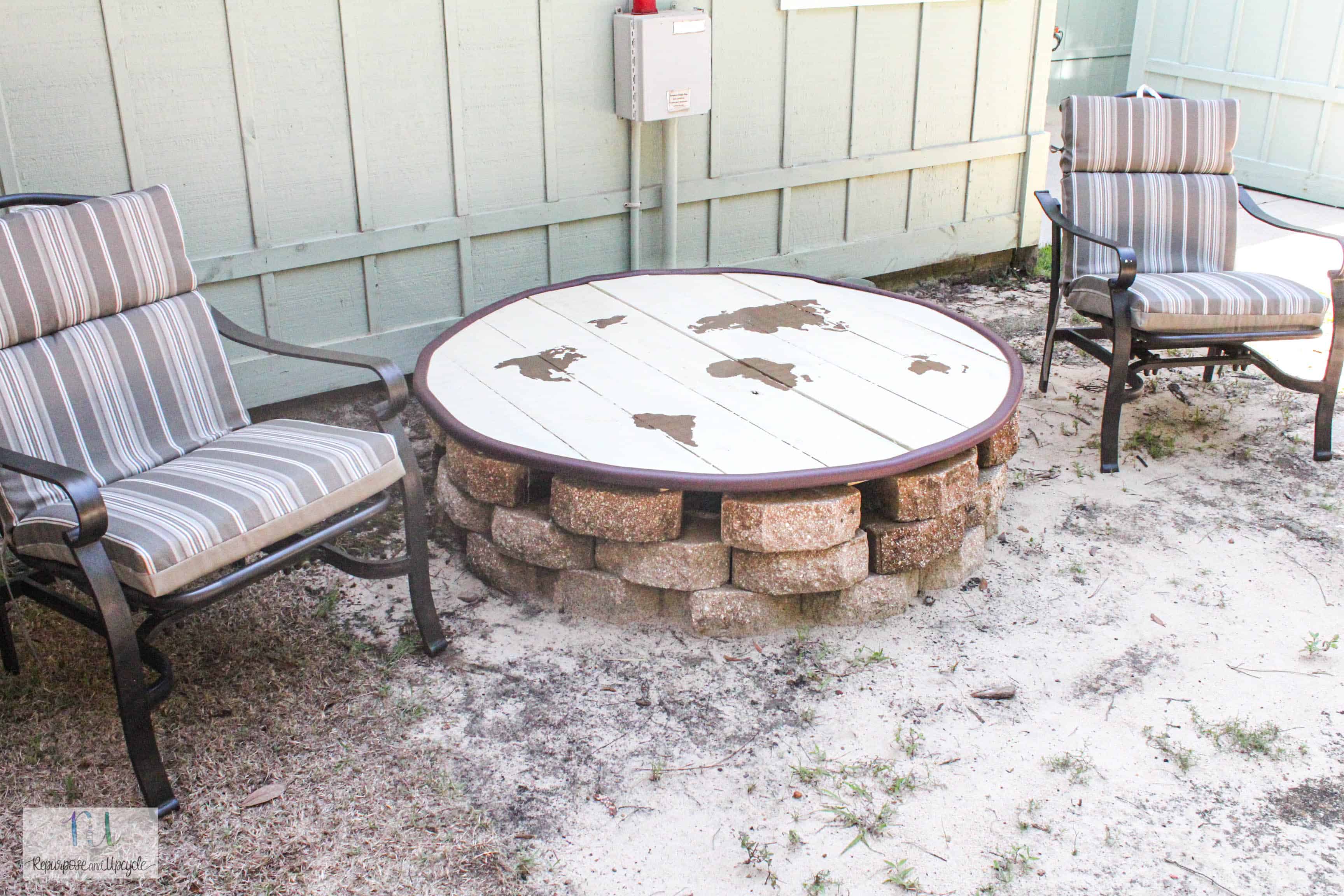 DIY Outdoor Table to Hide a Grinder Pump Well