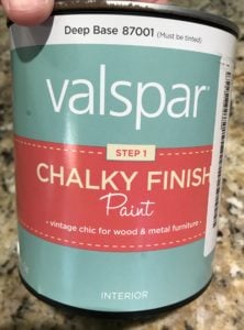 Valspar chalky finish paint