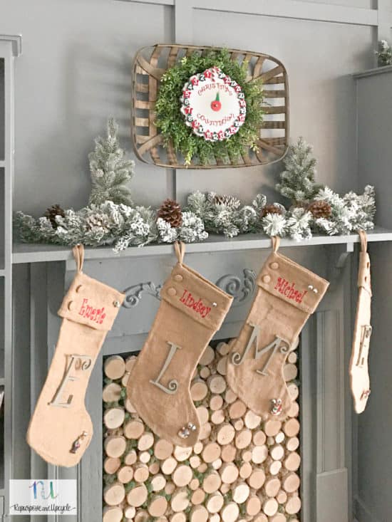 Rustic Christmas Countdown Clock with an Up Cycled Tree Charger