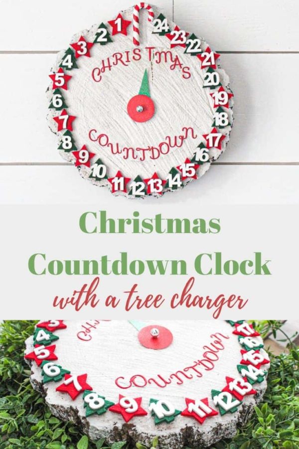 Rustic Christmas Countdown Clock with an Up Cycled Tree Charger