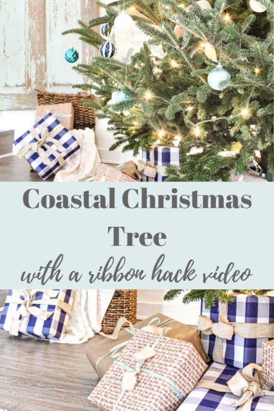 how to add ribbon to a Christmas tree
