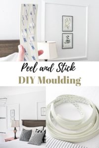 diy peel and stick picture moulding 