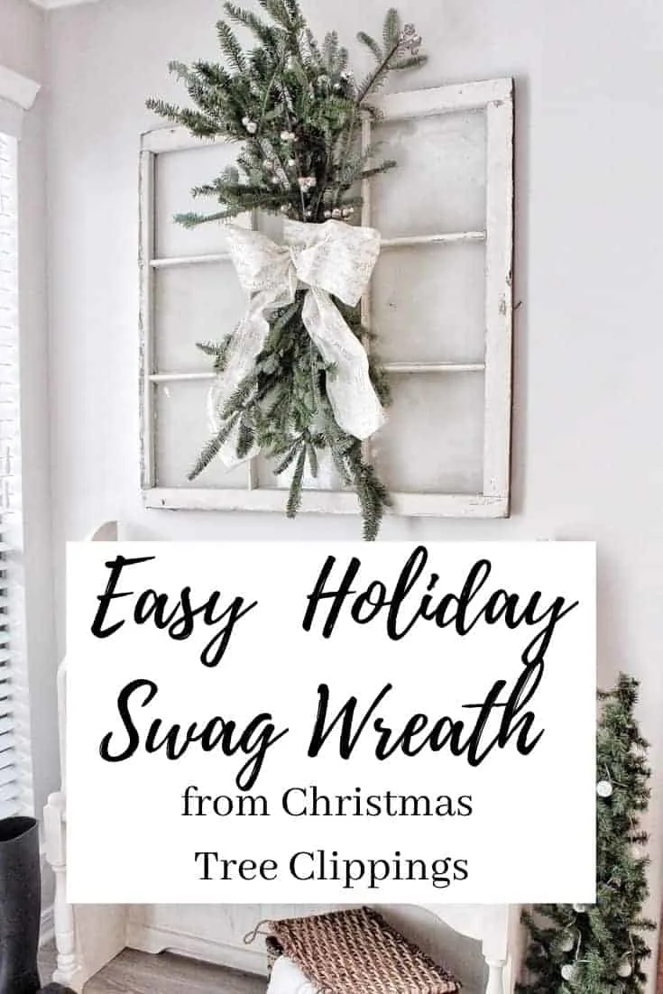 DIY easy holiday swag wreath