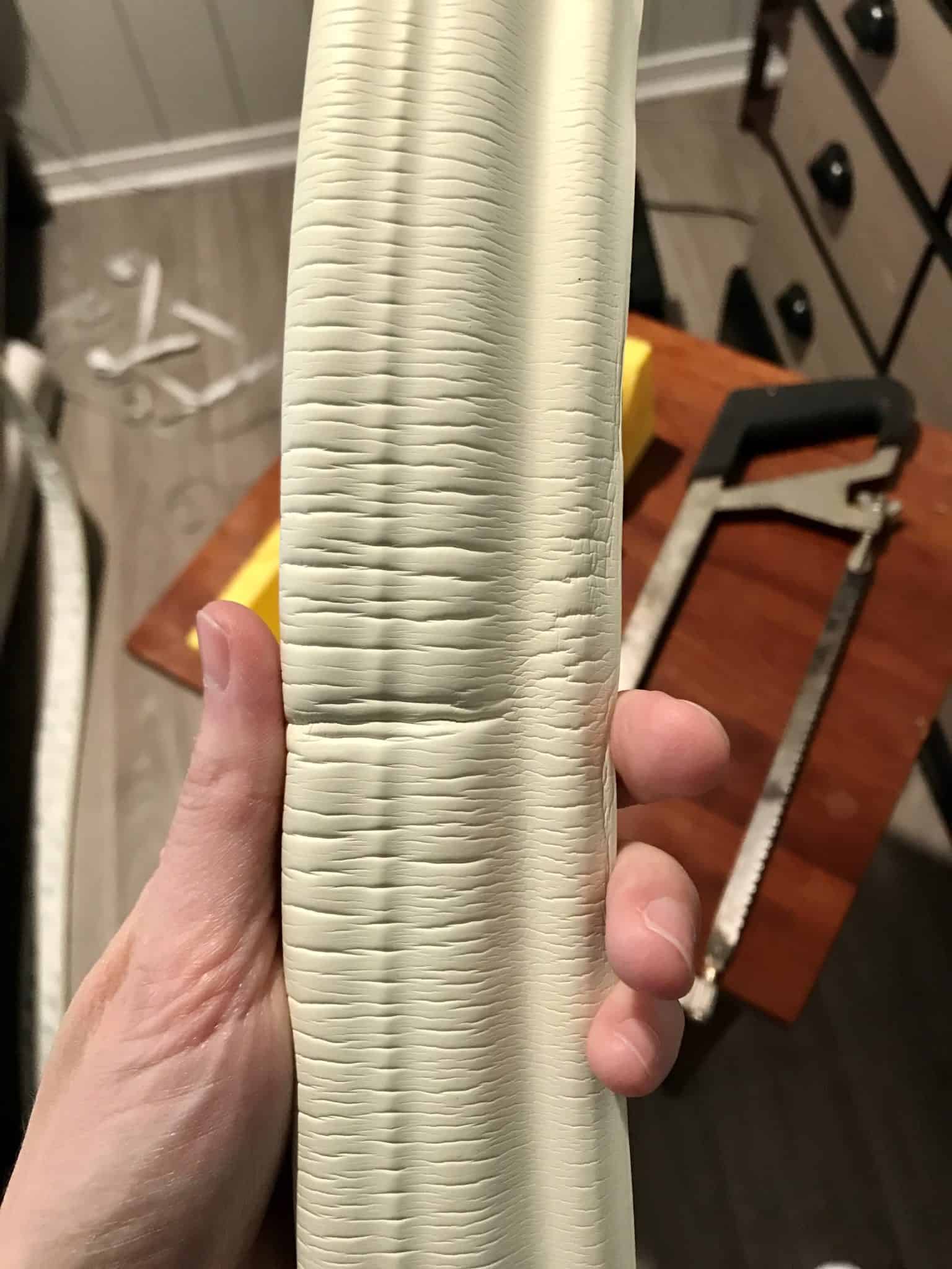 How to Apply Peel and Stick Picture Moulding with Scissors