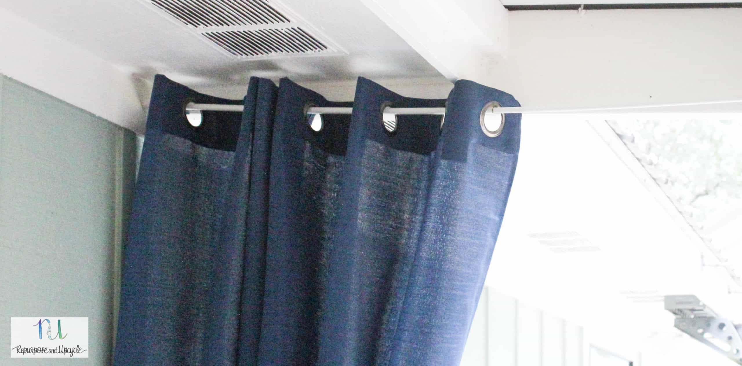 Hanging Indoor Curtains Outside without Drilling Holes