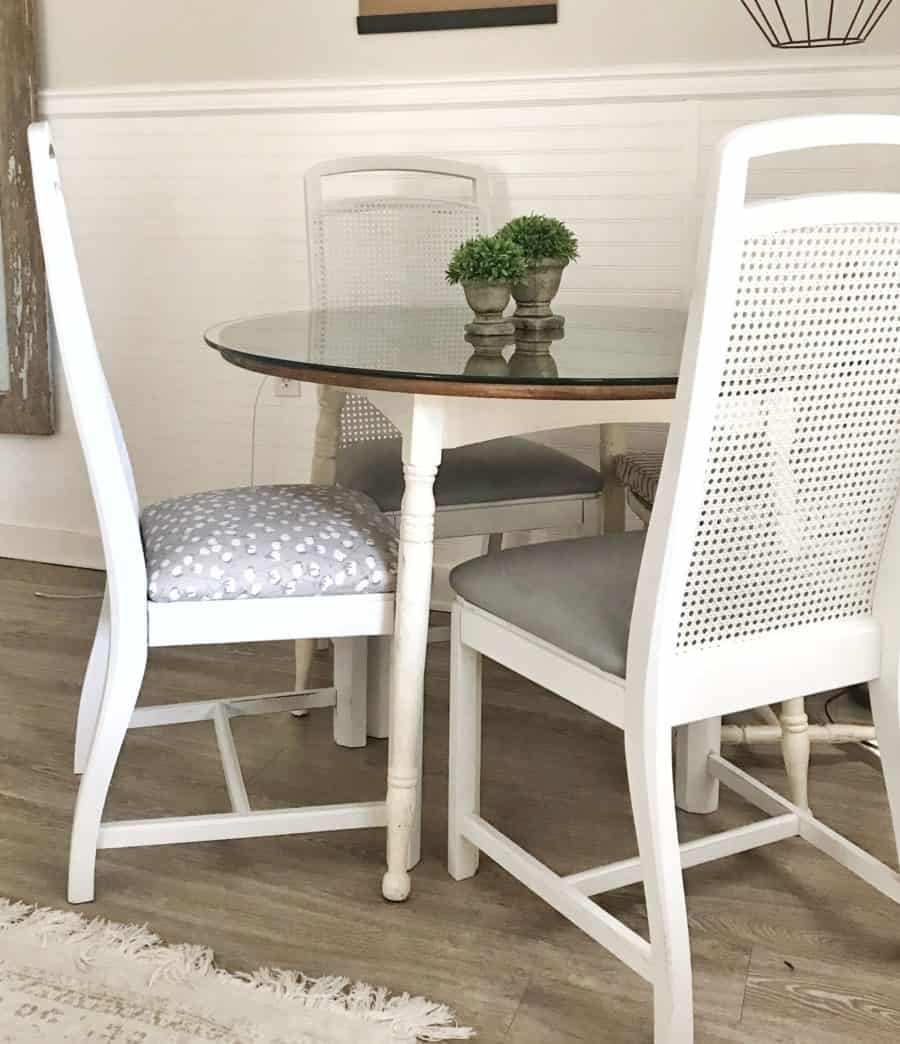 The Best Way to Paint Cane Back Dining Chairs with Minimal