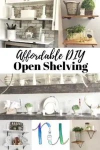 affordable DIY open shelving
