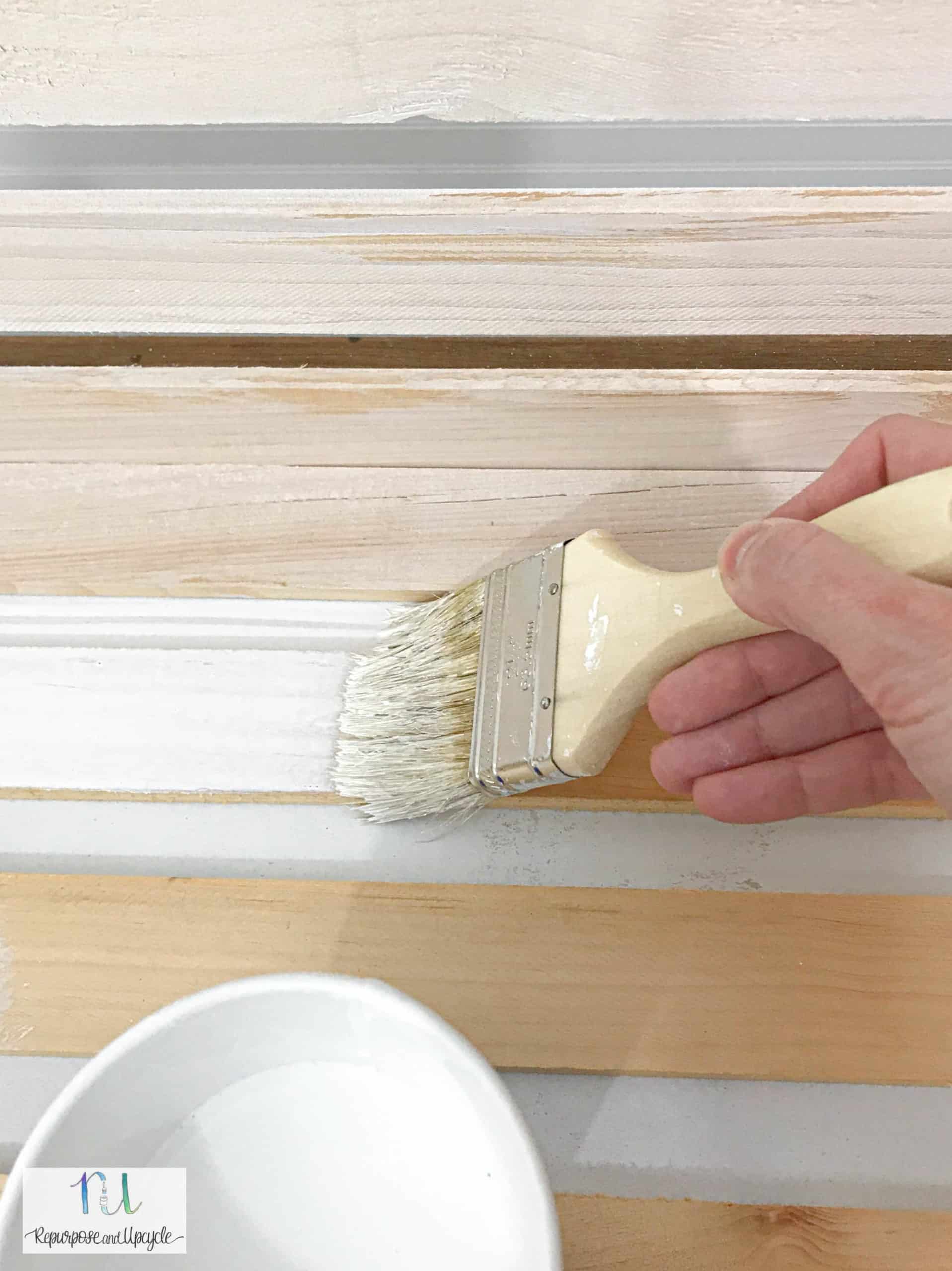 How to Whitewash Bare Wood with a Latex Paint and Water Mixture