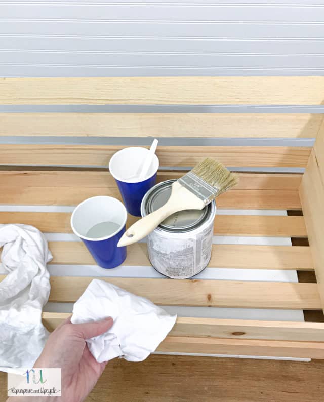 How to Whitewash Bare Wood with a Latex Paint and Water Mixture