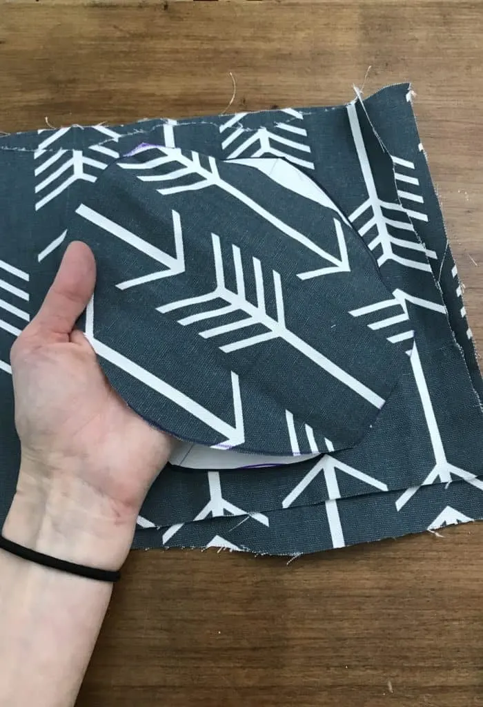 cutting out fabric