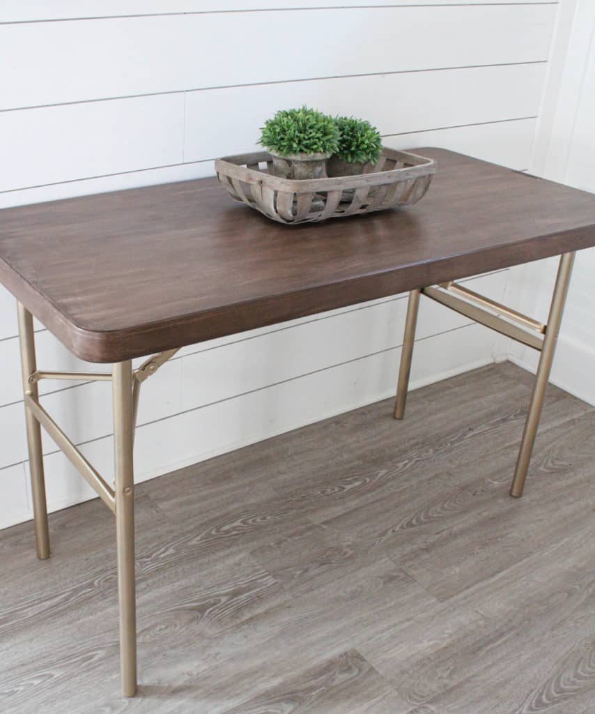 How to use Retique It Liquid Wood with a Folding Table Makeover