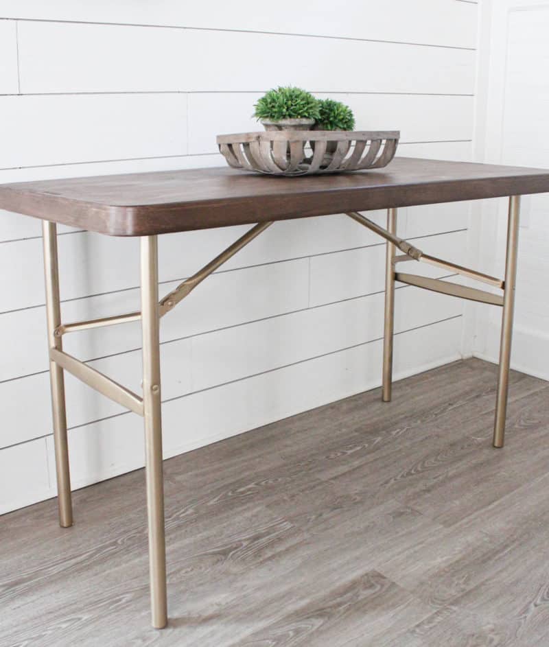 How to use Retique It Liquid Wood with a Folding Table Makeover