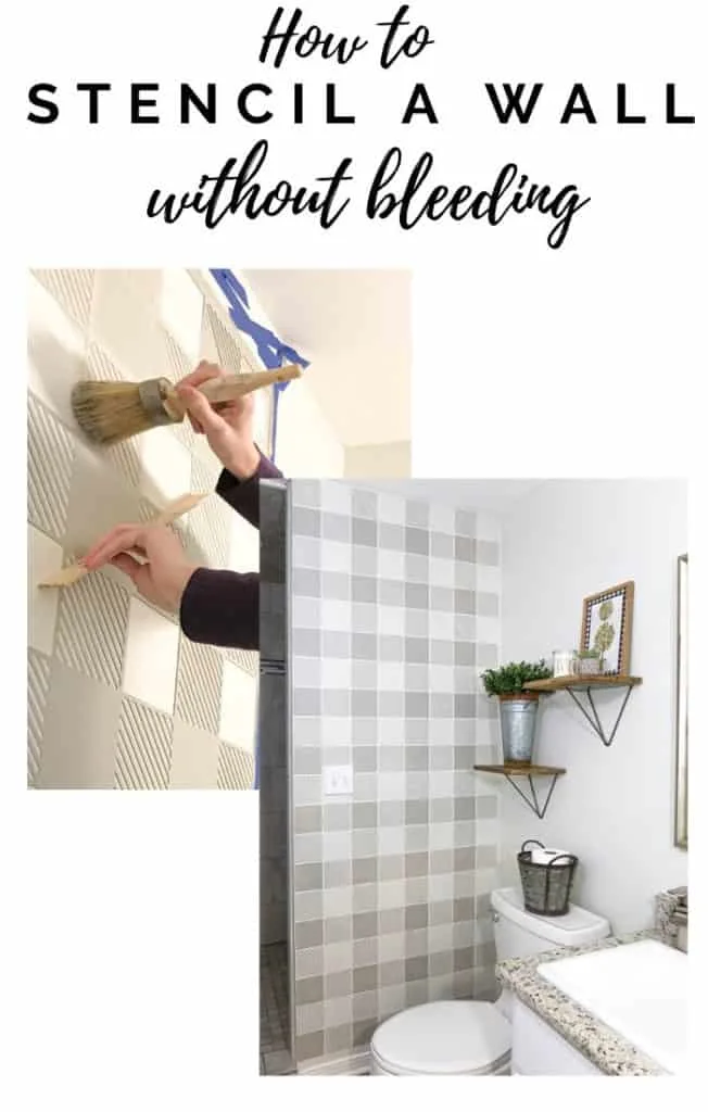 how to stencil a wall without bleeding