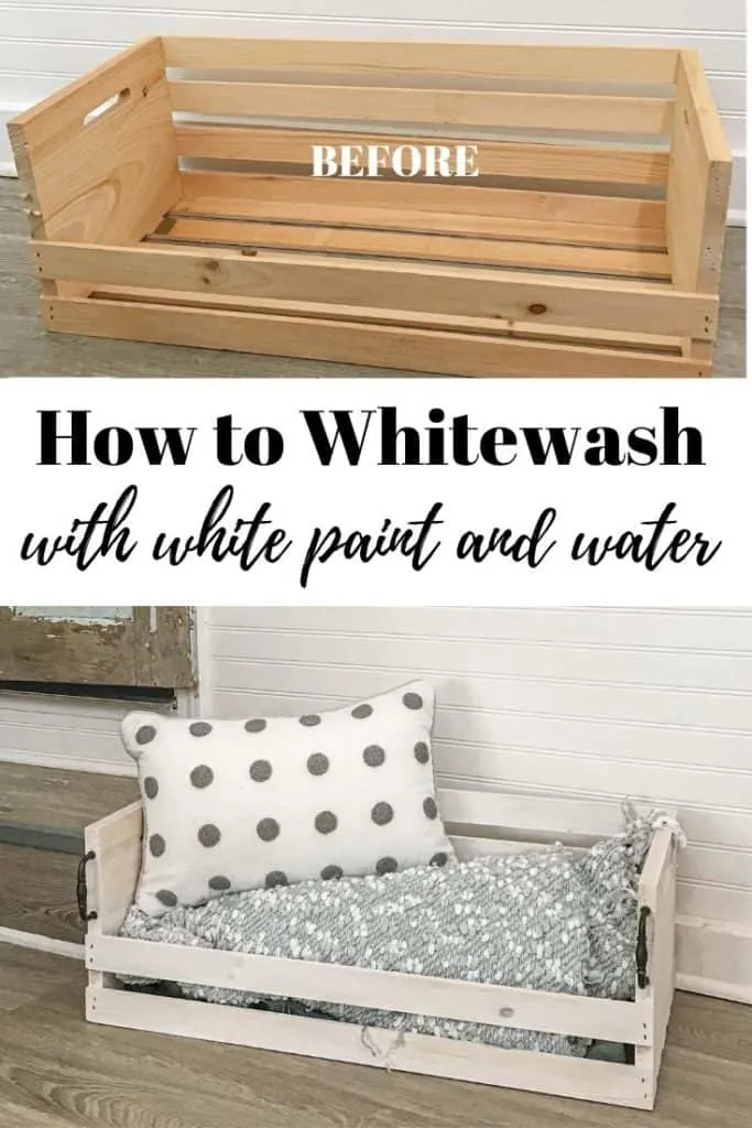 how to whitewash wood with white paint and water