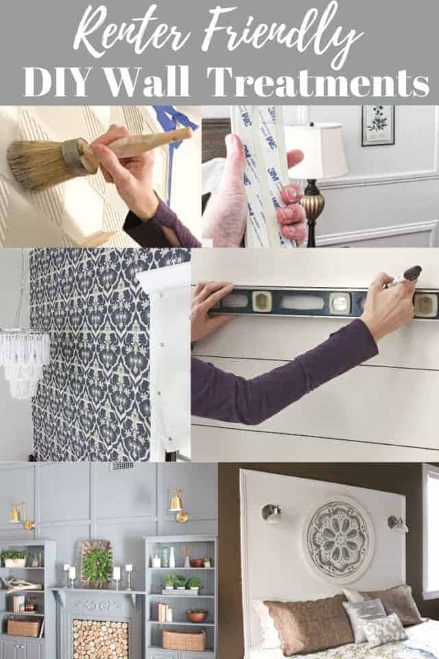 Simple and Easy Renter Friendly DIY Wall Treatments