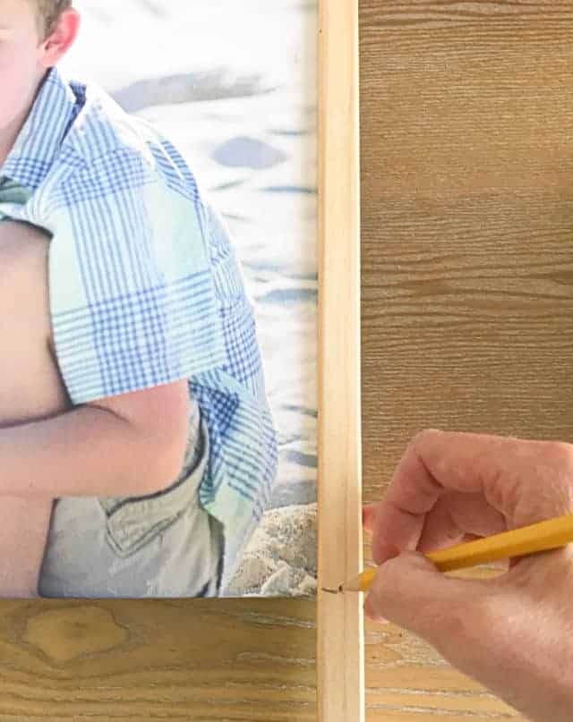 DIY Wood Frame for a Canvas from Lattice Wood and Moulding