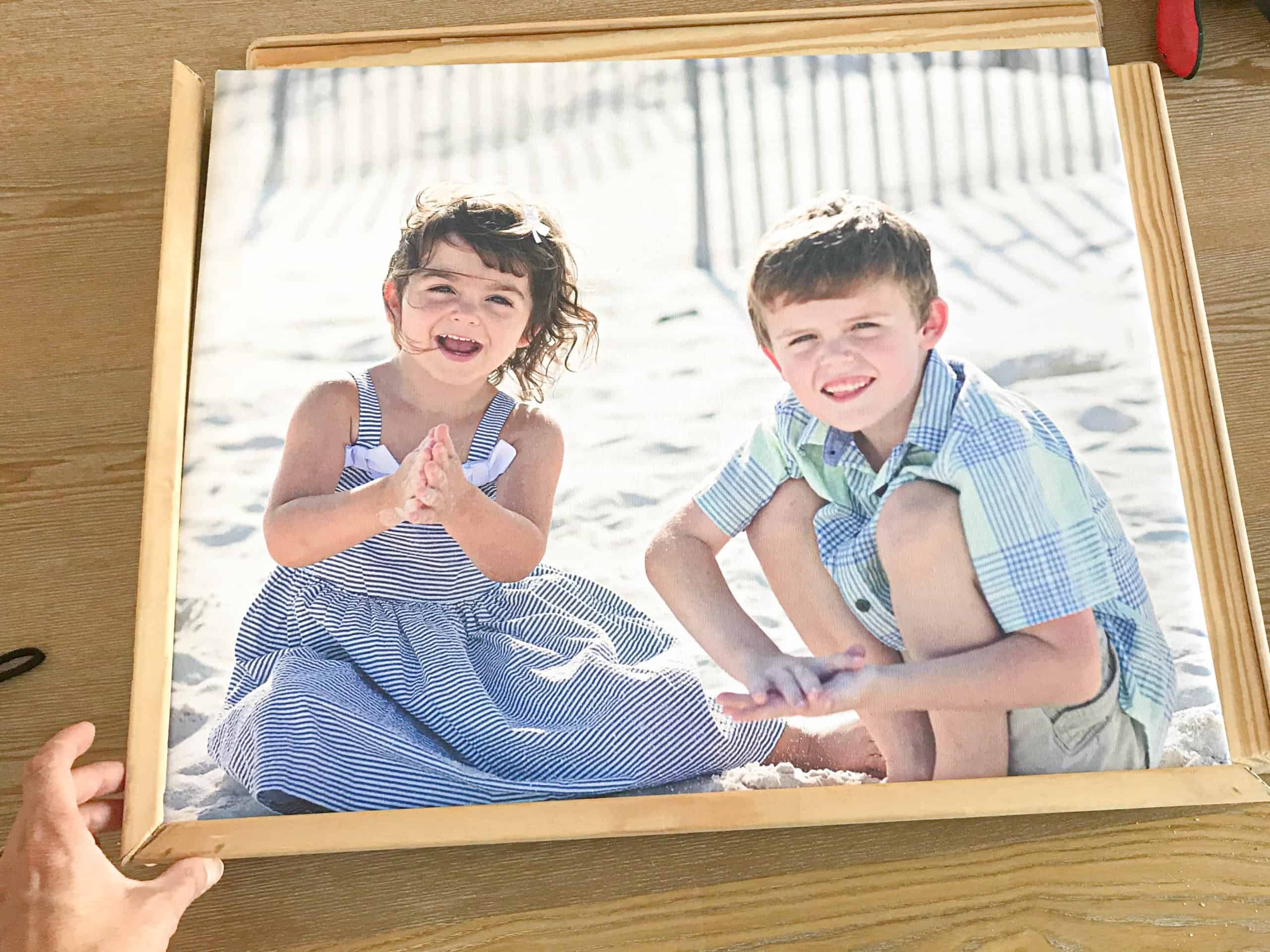 DIY Wood Frame for a Canvas from Lattice Wood and Moulding