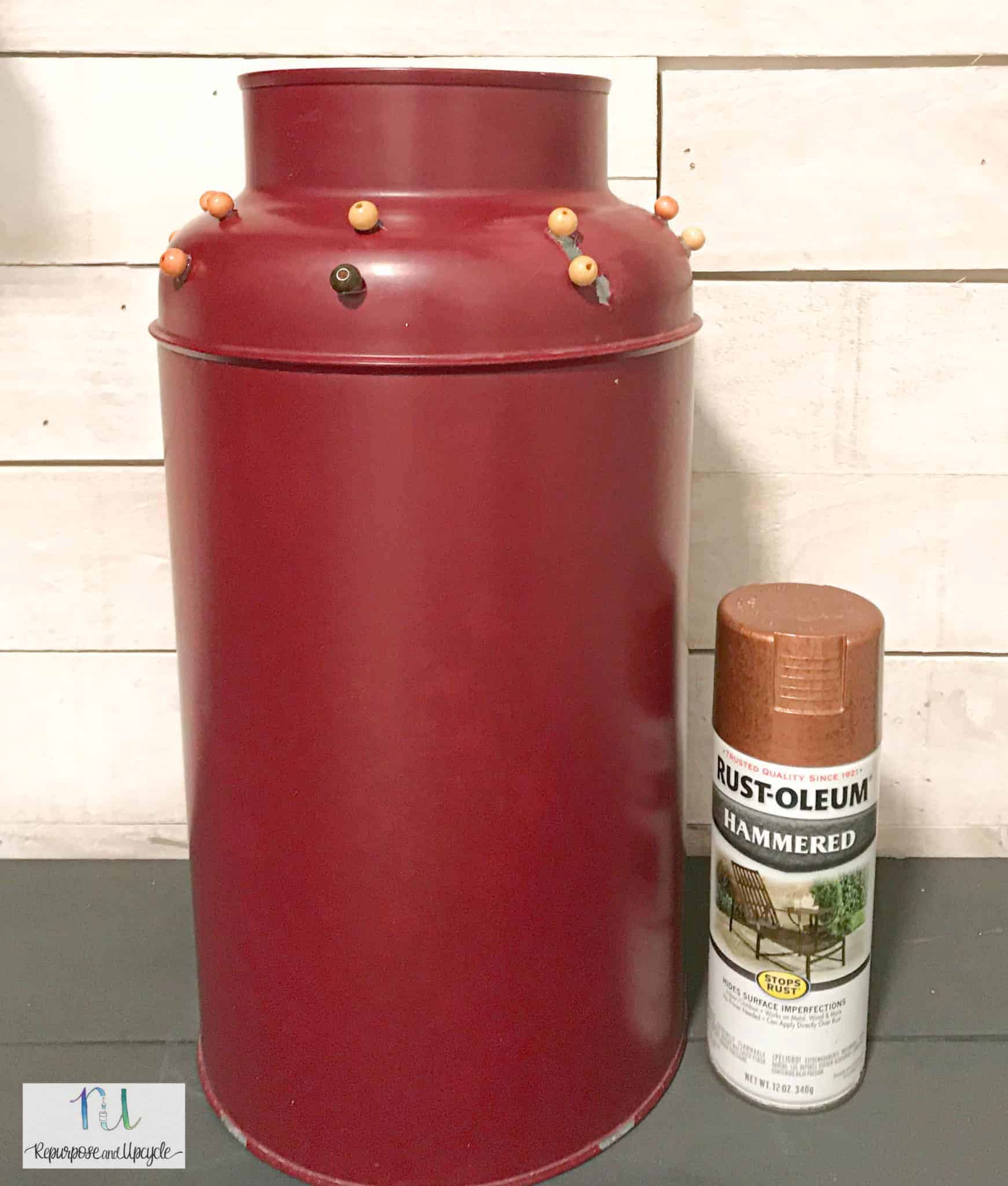 Vintage Milk Can Makeover with a Copper Finish