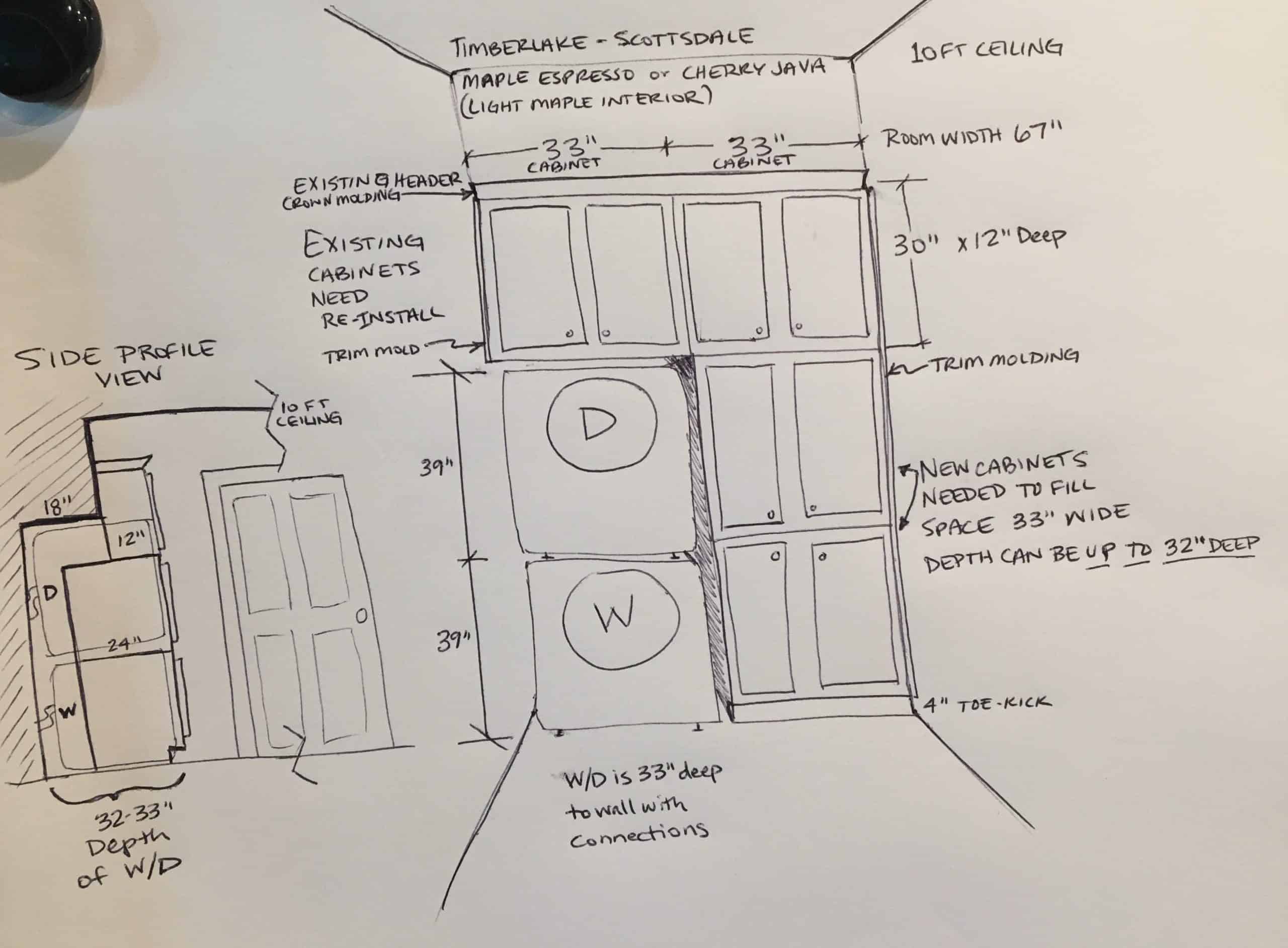 Laundry Room Remodel by Taking Square Footage from the Master Closet