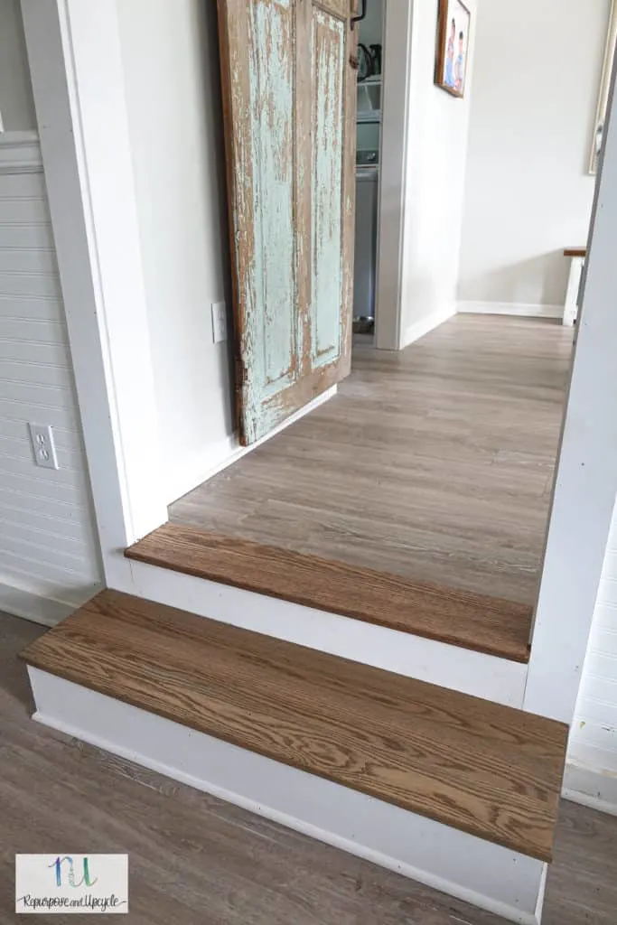 Stained Oak wood stairs