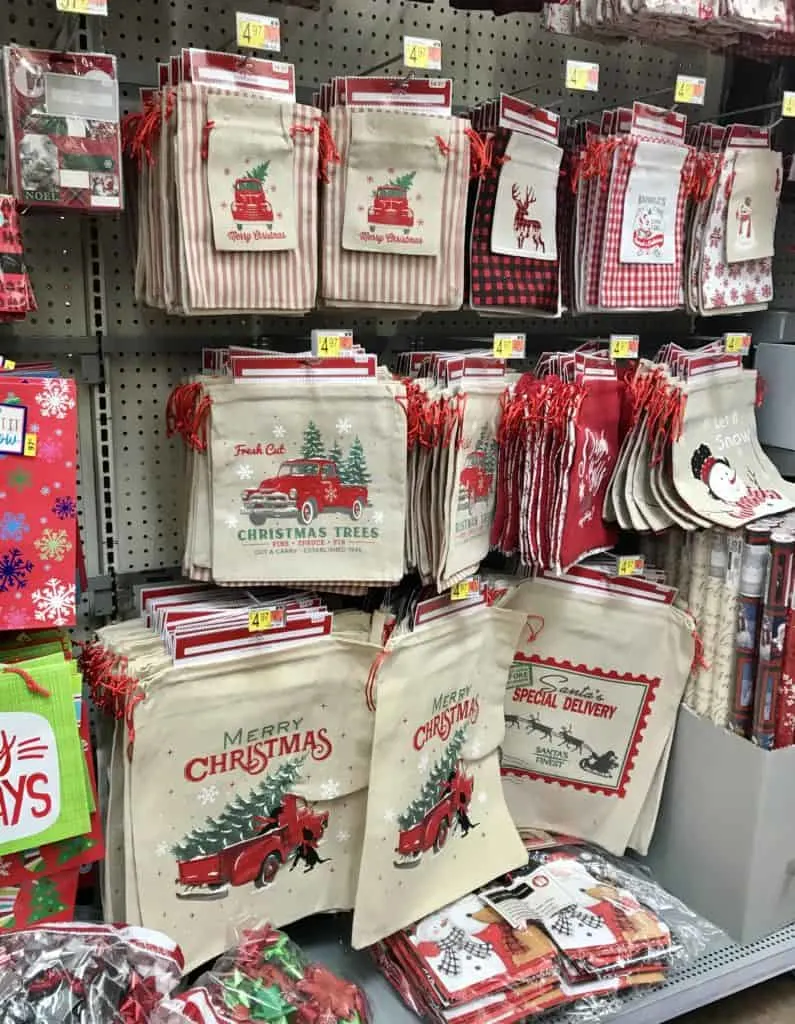 canvas gift bags at Walmart