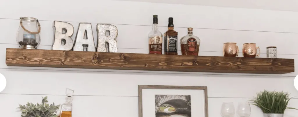 beverage bar floating shelf
