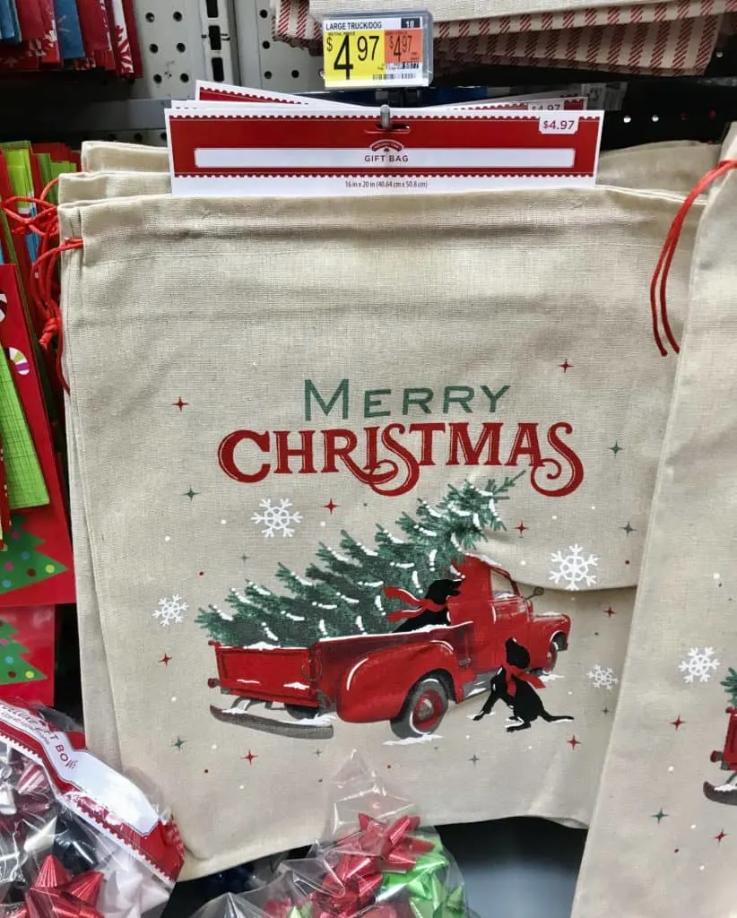 Canvas best sale christmas bags