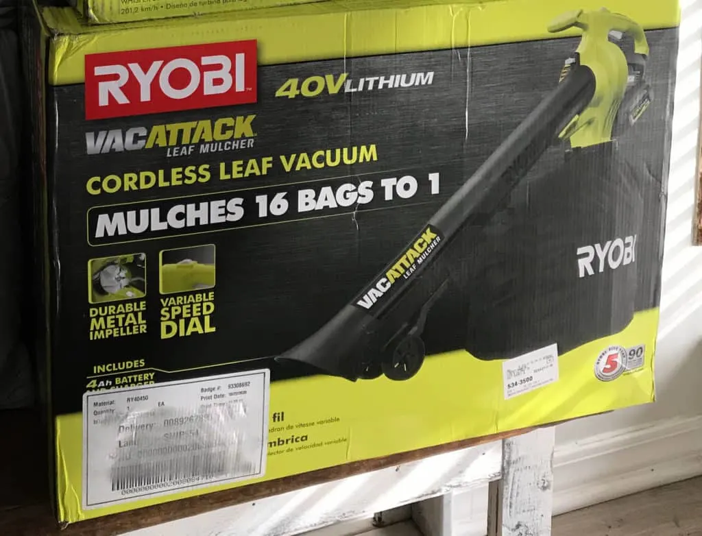 RYOBI VACATTACK LEAF VACUUM and Mulcher 40V