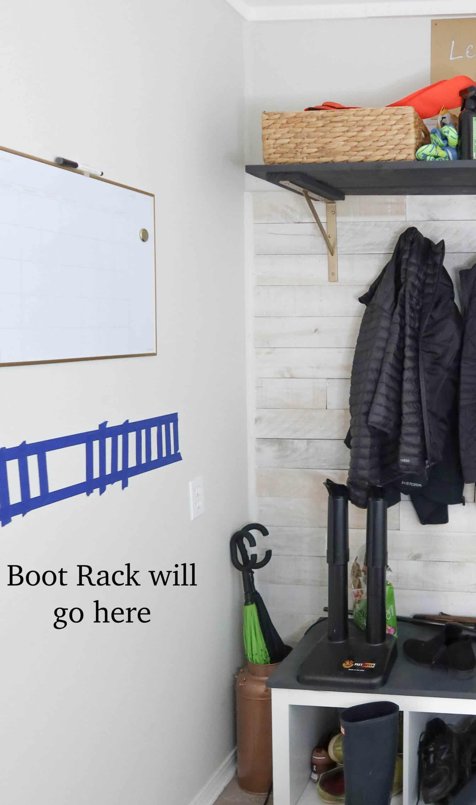 The Easiest DIY Boot Rack for an Organized Mudroom