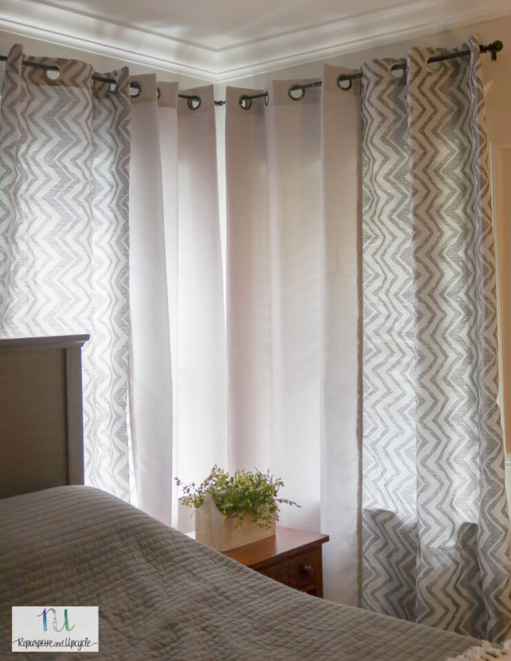 Sewing Two Curtain Panels Together with No Sew Tape