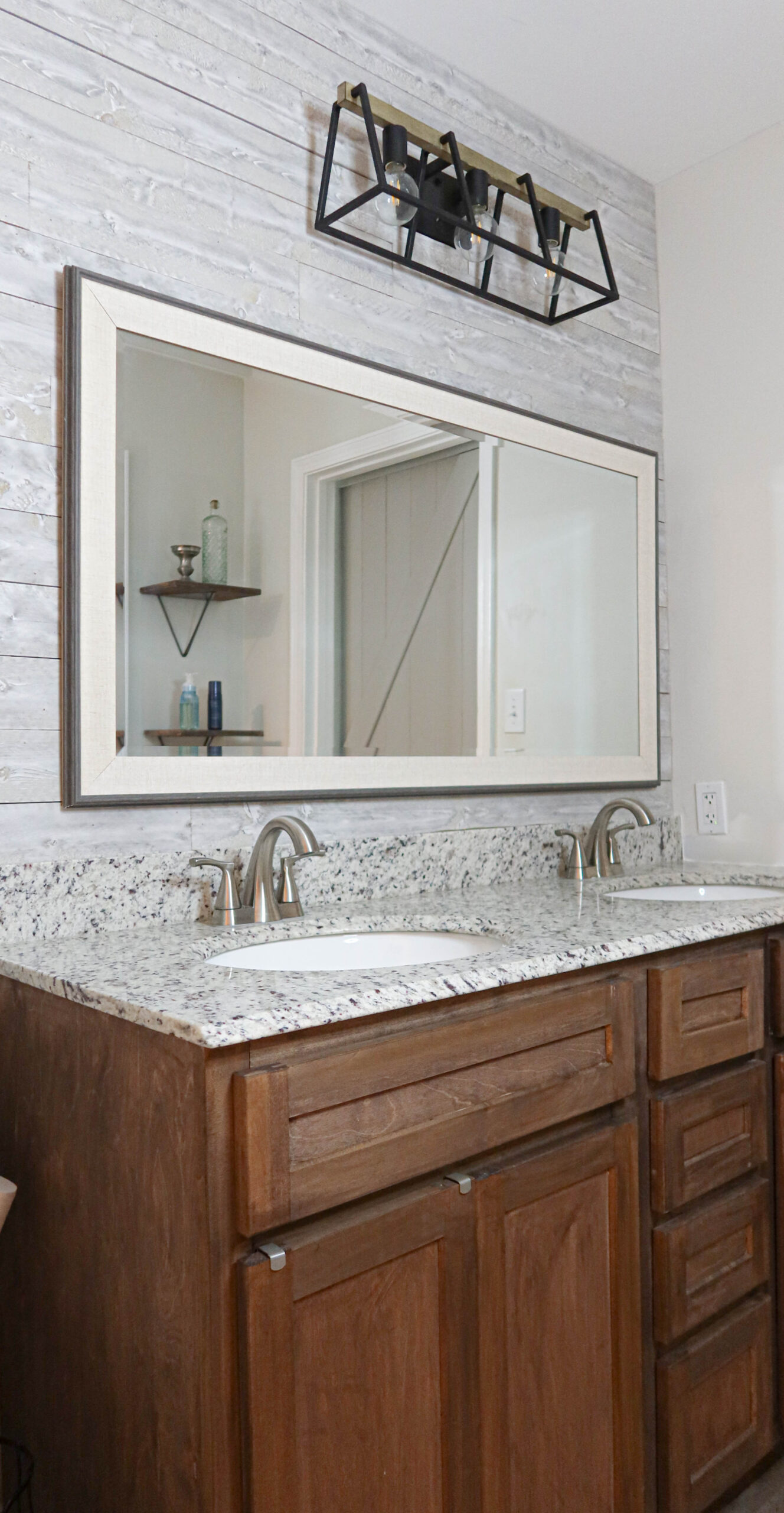 Installing Rustix Wood Wall Boards to our Master Bathroom