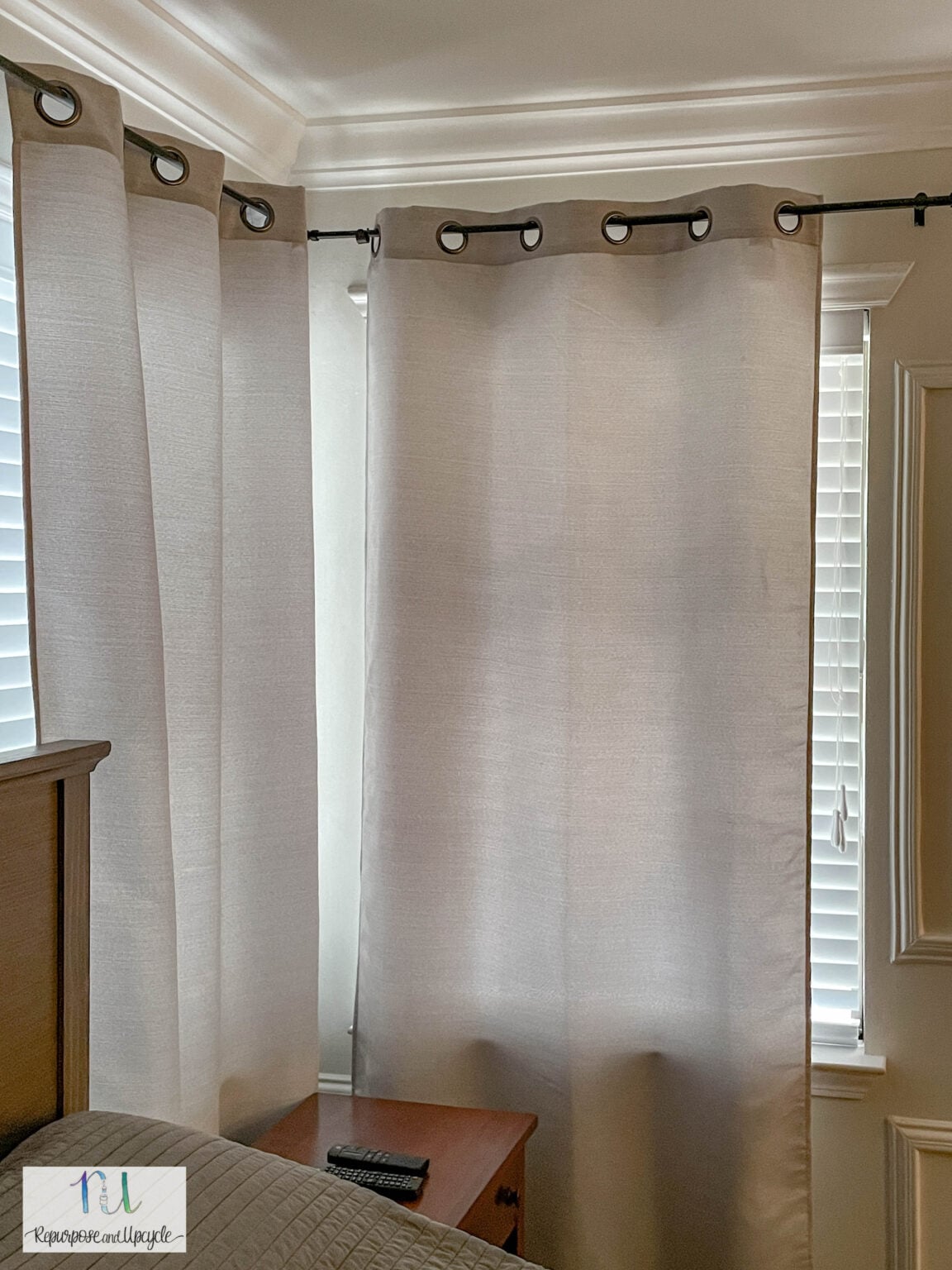 Sewing Two Curtain Panels Together with No Sew Tape
