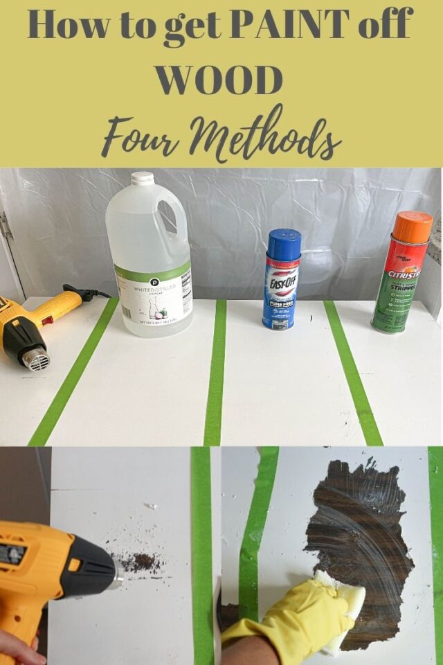 Get paint off Wood with Citristrip, Vinegar, Heat Gun and EasyOff