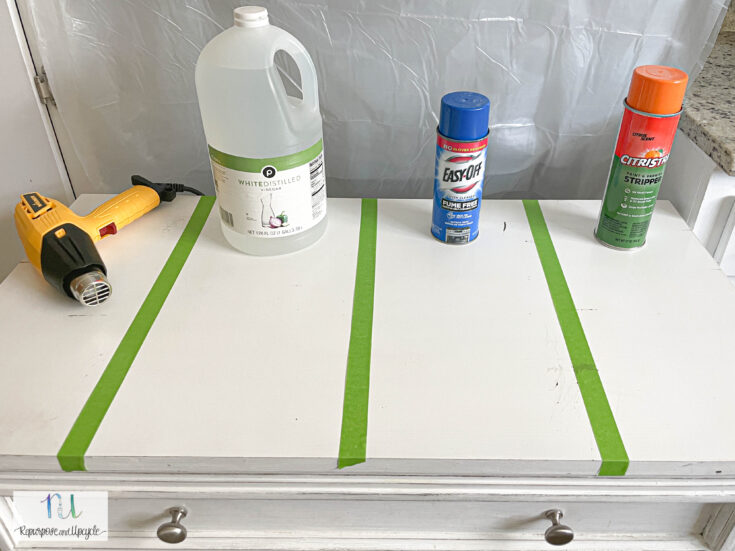 Get paint off Wood with Citristrip, Vinegar, Heat Gun and EasyOff