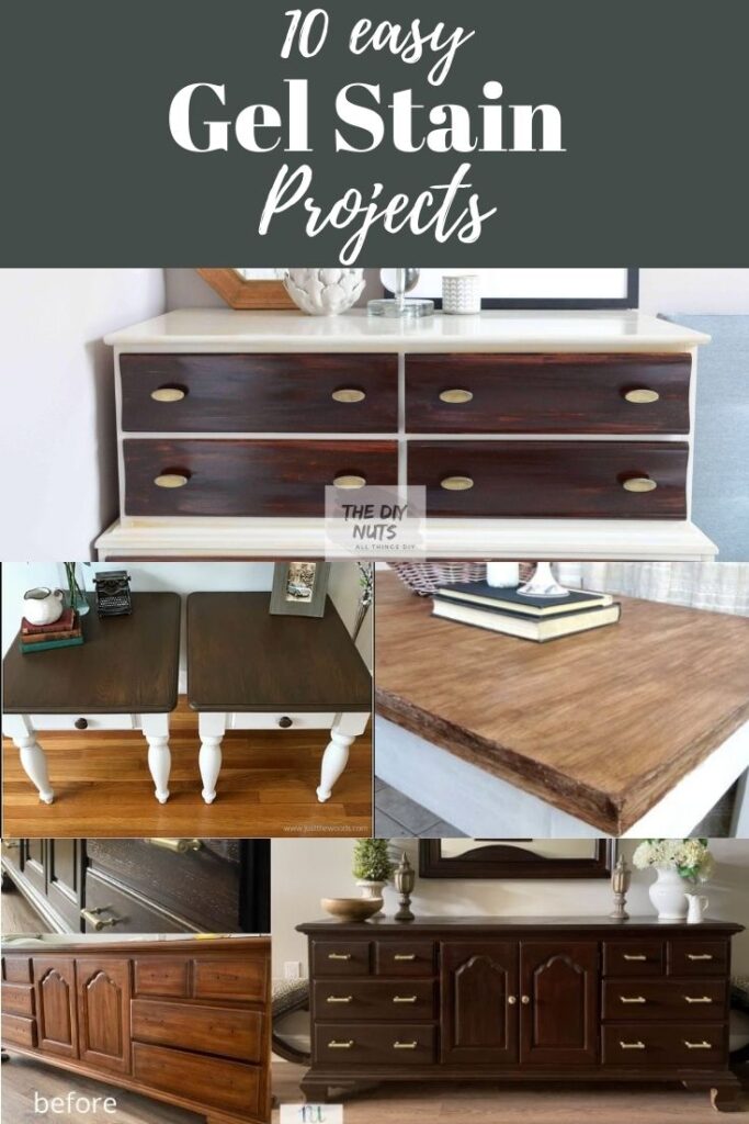 10 easy gel stain cabinet and furniture projects