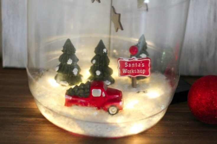 Red Setter Christmas Snow Globe tree Decoration MDF Keepsake Personalised 