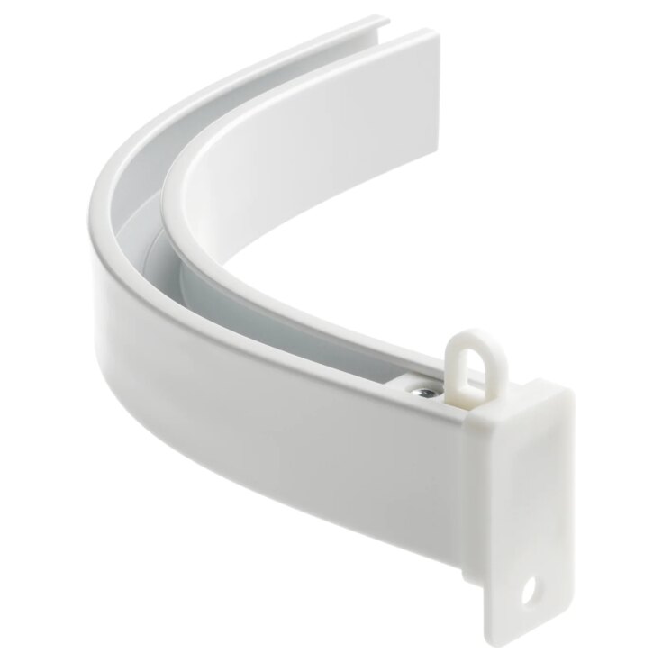 Image for VIDGA Corner piece, single track, included ceiling fittings/white - IKEA