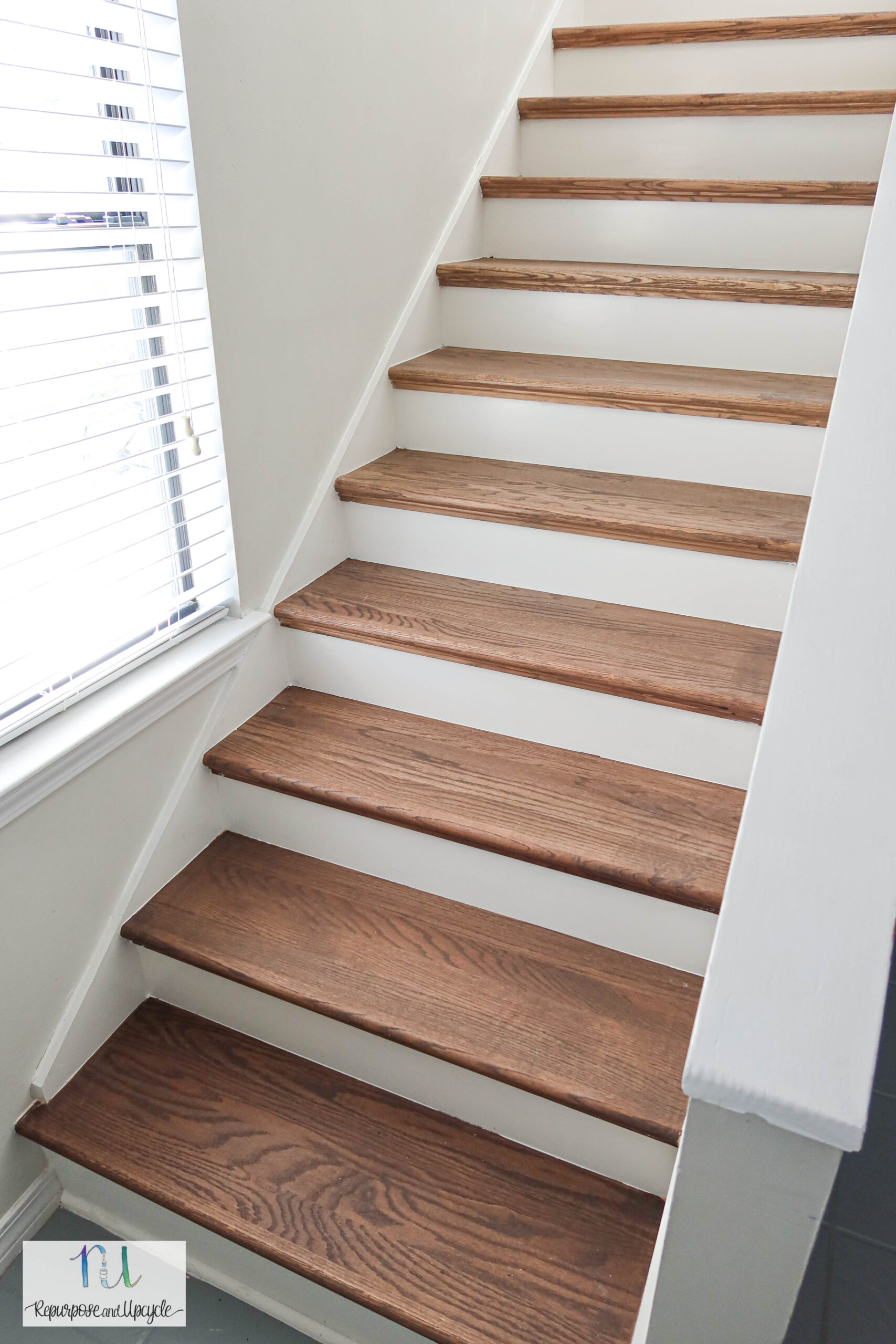 refinishing stairs with stain