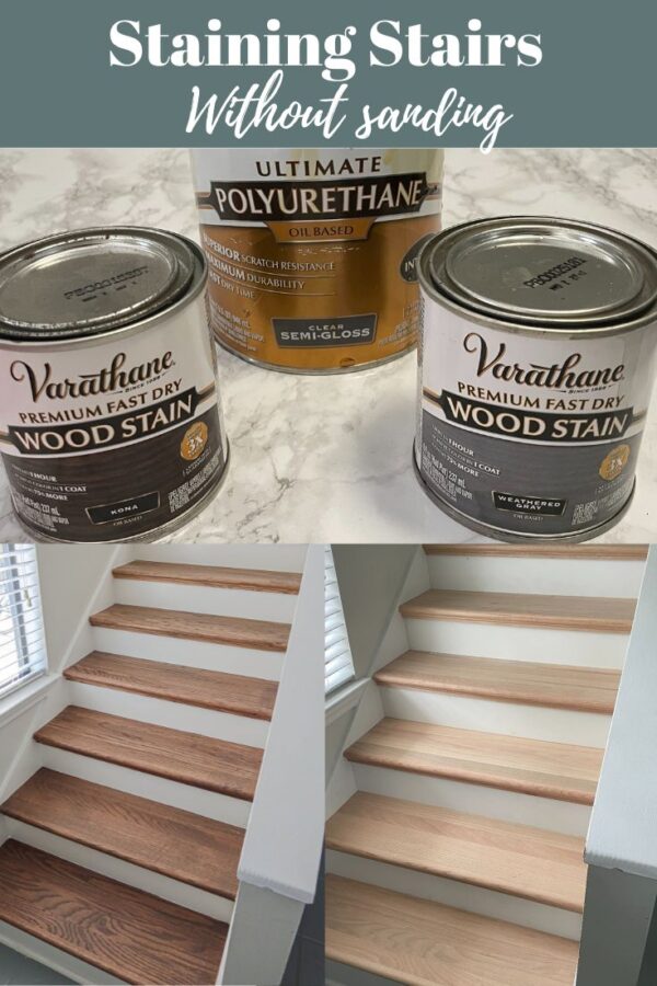 Stain wood Stairs Treads without Sanding