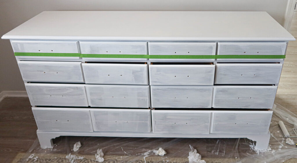 taping dresser for rainbow colors