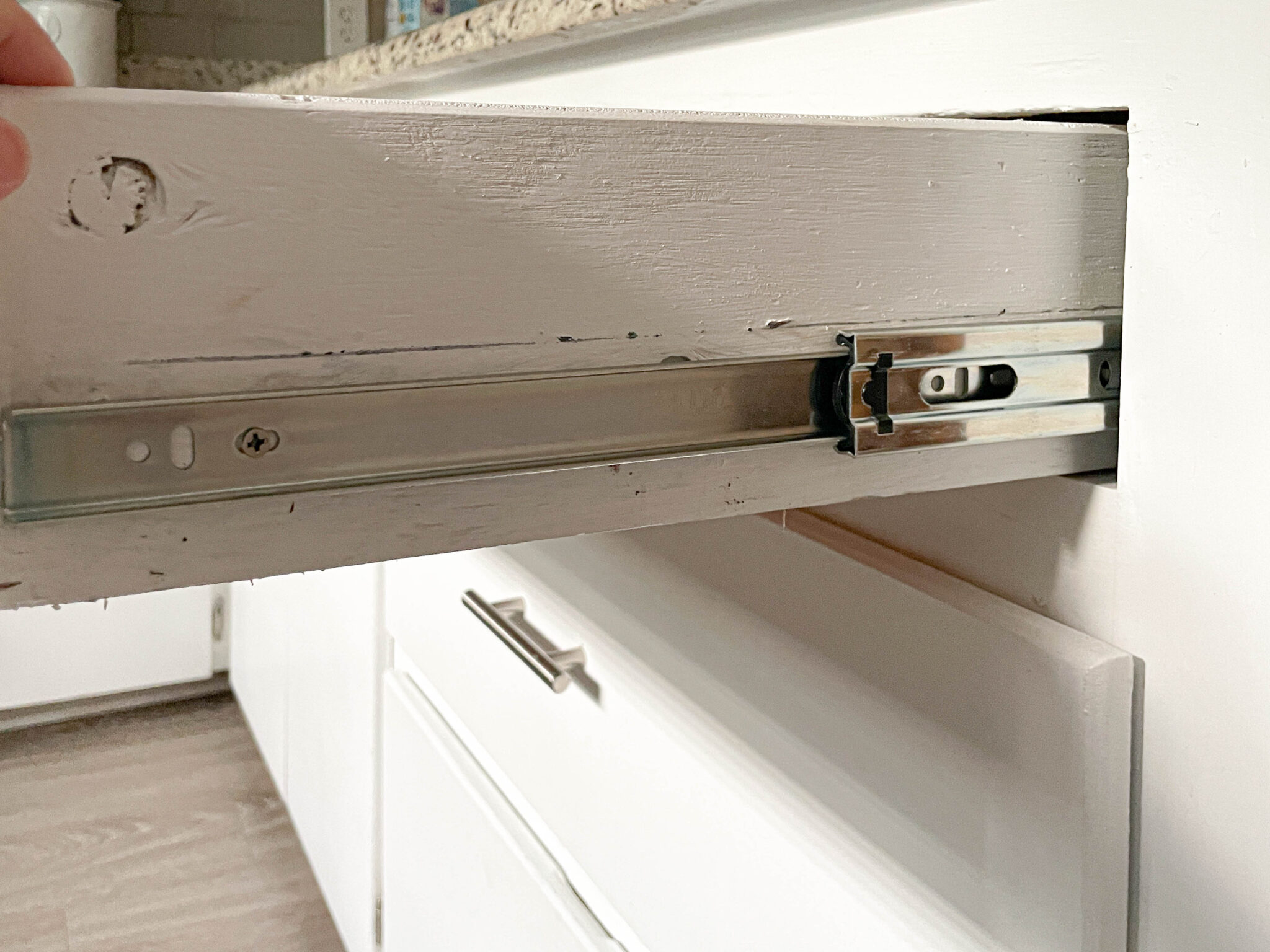 Budget Kitchen Renovation; Replacing Drawer Slides