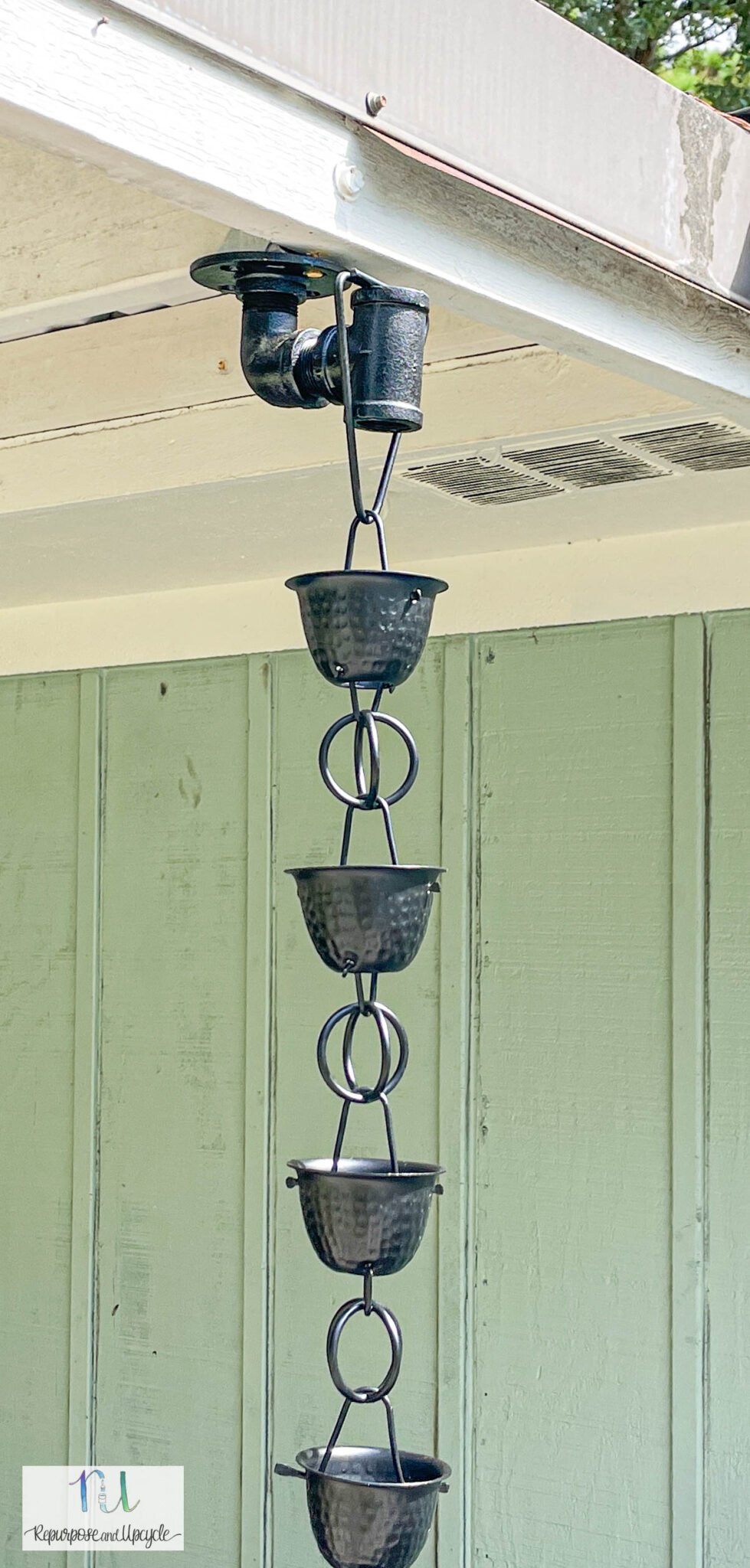 rain chain without gutter