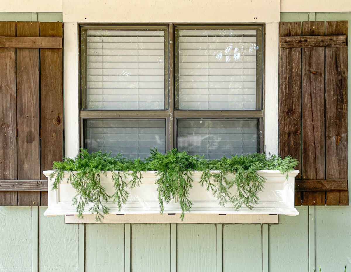 Versatile Fall Window Box Decor with Faux Dollar Tree Flowers
