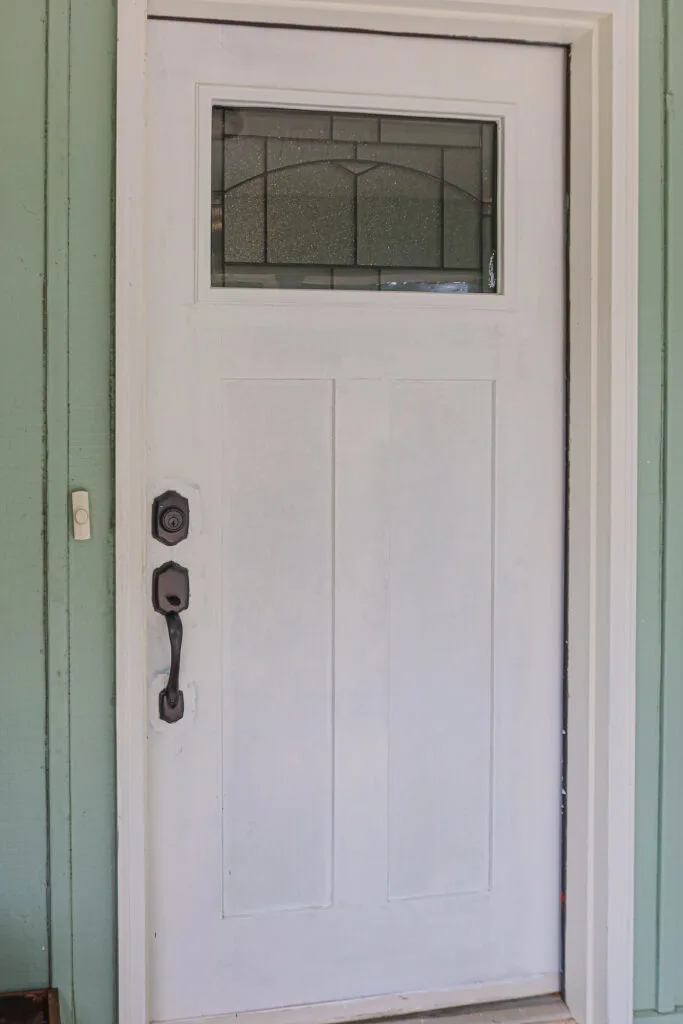 fiberglass front door white